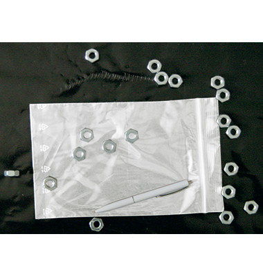 Druckverschlussbeutel Kunststoff transparent 0,05mm 100x150mm