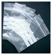 Druckverschlussbeutel Kunststoff transparent mit Beschriftungsfeld 0,05mm 70x100mm