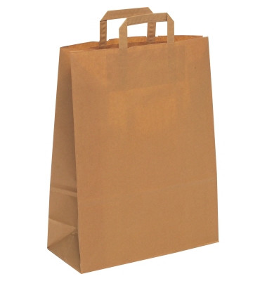 Tragetasche Topcraft 480207570, bis 6kg, außen 32x42x14cm, Kraftpapier, braun