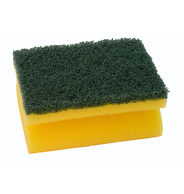 Schwamm 7x9,5x4cm Griffleiste gelb/grün Schwamm 7x9,5x4cm Griffleiste gelb/grün
