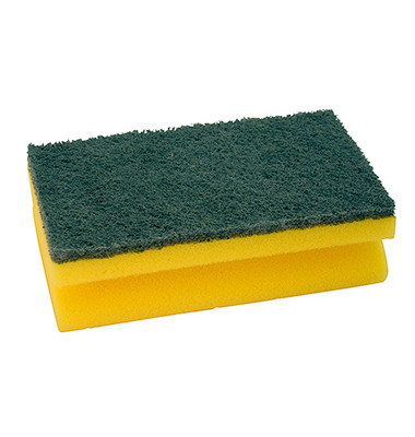 Pad Schwamm 15x9cm Griffleiste gelb/gr&uuml;n