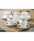 Cappuccinotassen-Set Bistro 300ml weiß Porzellan 6 Paar