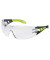 Schutzbrille pheos 9192 225 HC/AF farblos schwarz/grün