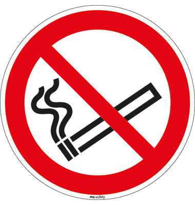 Piktogramm "Rauchen verboten" P002 Ø 100mm selbstklebend