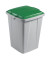 Abfalleimer DURABIN FLIP VEH2012032 52x61x49cm grau/grün