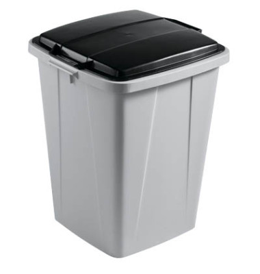 Abfalleimer DURABIN FLIP VEH2012033 52x61x49cm grau/schwarz Abfalleimer DURABIN FLIP VEH2012033 52x61x49cm grau/schwarz