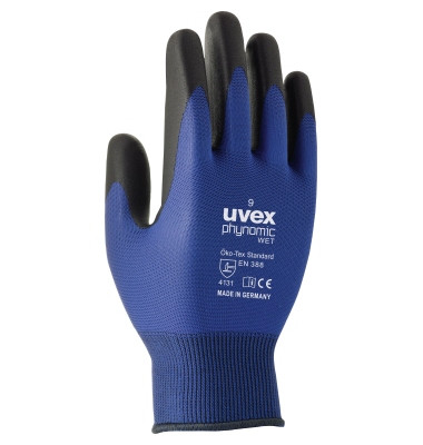 Montagehandschuhe phynomic WET, Aqua-Polymer-Schaum, blau/anthrazit, Größe 11 / XXL Montagehandschuhe phynomic WET, Aqua-Polymer-Schaum, blau/anthrazit, Größe 11 / XXL