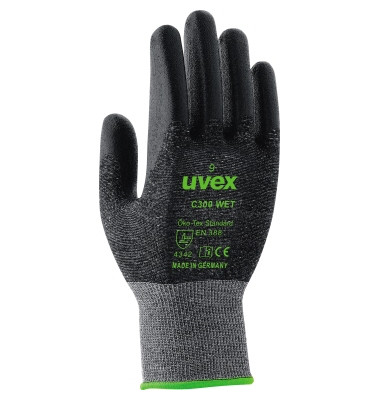 Schnittschutzhandschuhe C300 wet, High Performance Elastomer (HPE), anthrazit, Größe 11 / XXL