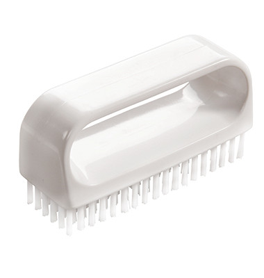 Nagelbürste mit Bügel, Nylon weiß, 6,6 cm
