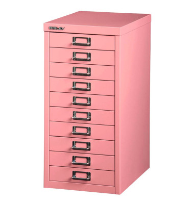 Schubladenschrank MultiDrawer™ 29er Serie L2910101, Stahl, 10 Schubladen (Vollauszug), A4, 27,9 x 59 x 38 cm, pink