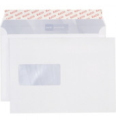 Versandtaschen Premium C5 mit Fenster haftklebend 80g weiß Öffnung an der langen Seite