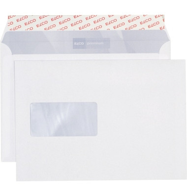 Versandtaschen Premium 32778, lange Seite offen, C5, mit Fenster, haftklebend, 80g, weiß
