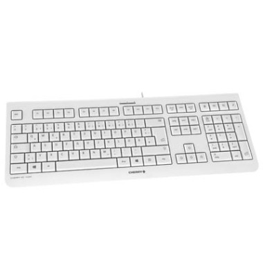 PC-Tastatur KC 1000 JK-0800DE-0, mit Kabel (USB), leise, Sondertasten, grau