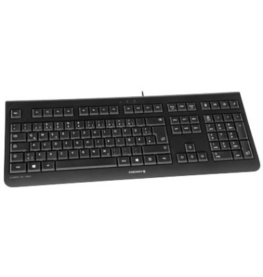 PC-Tastatur KC 1000 JK-0800DE-2, mit Kabel (USB), leise, Sondertasten, schwarz