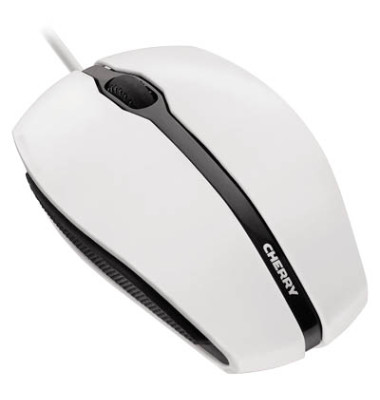 PC-Maus JM-0300-0 JM-0300-0, 3 Tasten, mit Kabel, USB-Kabel, optisch, weiß