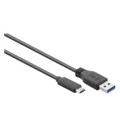 USB-Kabel SuperSpeed 67890, 1m, USB-C auf USB-A, schwarz