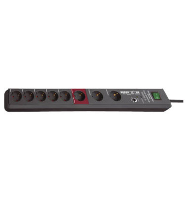 Steckdosenleiste 1159490936 Secure-Tec, 8-fach, anthrazit