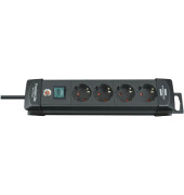 Steckdosenleiste 1951140100 Premium-Line, 4-fach, schwarz