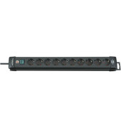 Steckdosenleiste 1951100100 Premium-Line, 10-fach, schwarz