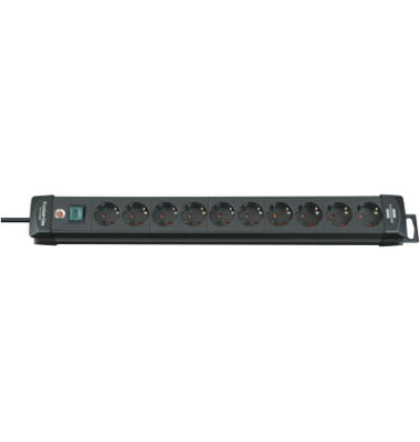 Steckdosenleiste 1951100100 Premium-Line, 10-fach, schwarz