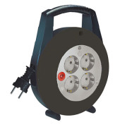 Kabeltrommel 1092200 Vario Line, 5m, 4-fach, schwarz