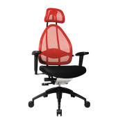 Bürostuhl Open Art, rot, mit Armlehnen, bis 110kg