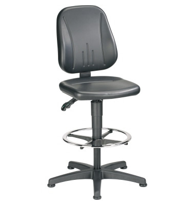 Arbeitsdrehstuhl Unitec 2 9651-0551 mit Gleiter schwarz Arbeitsdrehstuhl Unitec 2 9651-0551 mit Gleiter schwarz