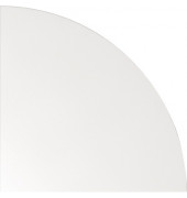 Verkettungsplatte VHE91/W weiß Viertelkreis 80x80 cm (BxT)
