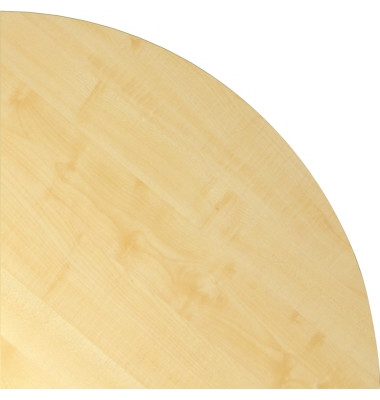 Verkettungsplatte VHE, 80x80cm (BxT), Viertelkreis, ahorn, 25mm