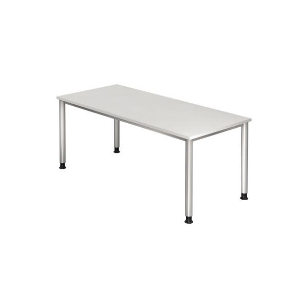 4032062139400 - Schreibtisch Ergonomic Plus H VHS19 W S weiß rechteckig 180x80 cm (BxT) manuell höhenverstellbar 4032062139400 Hammerbacher