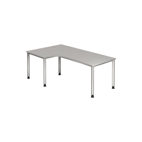 4032062139493 - Schreibtisch VHS82 5 S manuell höhenverstellbar 68-76cm (H) 200x120cm (BxT) L-Form grau   Silber 4032062139493 Hammerbacher