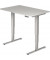 Sitz-Steh-Schreibtisch, elektrisch höhenverstellbar, 63,5-128,5cm (H), 120x80cm (BxT), rechteckig, grau / silber