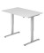 Sitz-Steh-Schreibtisch, elektrisch höhenverstellbar, 71-120cm (H), 120x80cm (BxT), rechteckig, weiß / silber