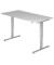 Sitz-Steh-Schreibtisch, elektrisch höhenverstellbar, 71-120cm (H), 160x80cm (BxT), rechteckig, grau / silber