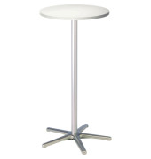 Stehtisch 109cm (H), Ø 60cm (BxT), rund, weiß