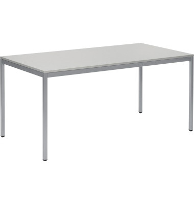 Konferenztisch Line 810003981, 72cm (H), 120x80cm (BxT), rechteckig, lichtgrau / silber