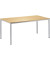 Konferenztisch Line 810004072, 72cm (H), 140x70cm (BxT), rechteckig, buche / silber