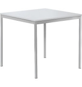 Konferenztisch Line 810004381, 72cm (H), 80x80cm (BxT), quadratisch, lichtgrau / silber