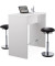 Stehtisch Premium, h&ouml;henverstellbar 113cm (H), 120x60cm (BxT), rechteckig, grau / lichtgrau