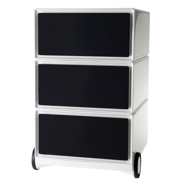 3660141932829 - Rollcontainer EasyBox EBGHX301 Kunststoff schwarz weiß 3 normale Schubladen 3660141932829 PAPERFLOW 3660141932829 - Rollcontainer EasyBox EBGHX301 Kunststoff schwarz weiß 3 normale Schubladen 3660141932829 PAPERFLOW