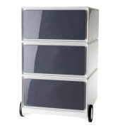 Rollcontainer EasyBox EBGHX3.11 Kunststoff anthrazit/weiß, 3 normale Schubladen