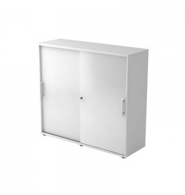 Aktenschrank BETA V1753S/W/W/RE, Holz abschließbar, 3 OH, 120 x 110 x 40 cm, weiß