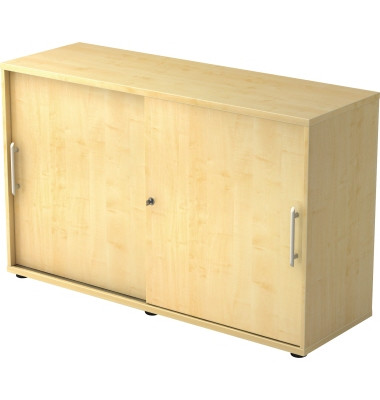 Aktenschrank BETA V1752S/3/3/RE, Holz abschließbar, 2 OH, 120 x 74,8 x 40 cm, ahorn