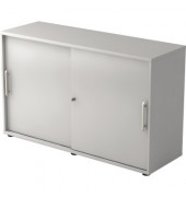 Aktenschrank BETA V1752S/5/5/RE, Holz abschließbar, 2 OH, 120 x 74,8 x 40 cm, lichtgrau