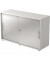 Aktenschrank BETA V1752S/W/S/RE, Holz abschließbar, 2 OH, 120 x 74,8 x 40 cm, silber/weiß