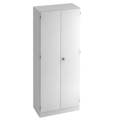 Aktenschrank SIGNA V6100/W/W/SG, Holz abschließbar, 5 OH, 80 x 200,4 x 42 cm, weiß
