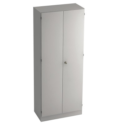 Aktenschrank SIGNA V6100/5/5/SG, Holz abschließbar, 5 OH, 80 x 200,4 x 42 cm, lichtgrau