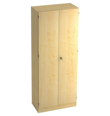 Garderobenschrank V6200/3/3/SG, Holz, 1 Abteil mit 1 Fach, abschließbar (Schloss separat erhältlich), 80x200cm (BxH), ahorn