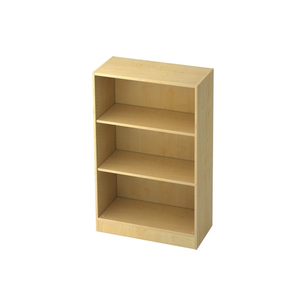 4032062023662 - Melaminharzbeschichtete Spanplatte Bücherregal 2 Fachböden 800 x 400 x 1270 mm Braun Ahorn