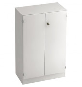 Aktenschrank SIGNA V6550/W/W/SG, Holz abschließbar, 3 OH, 80 x 127 x 42 cm, weiß